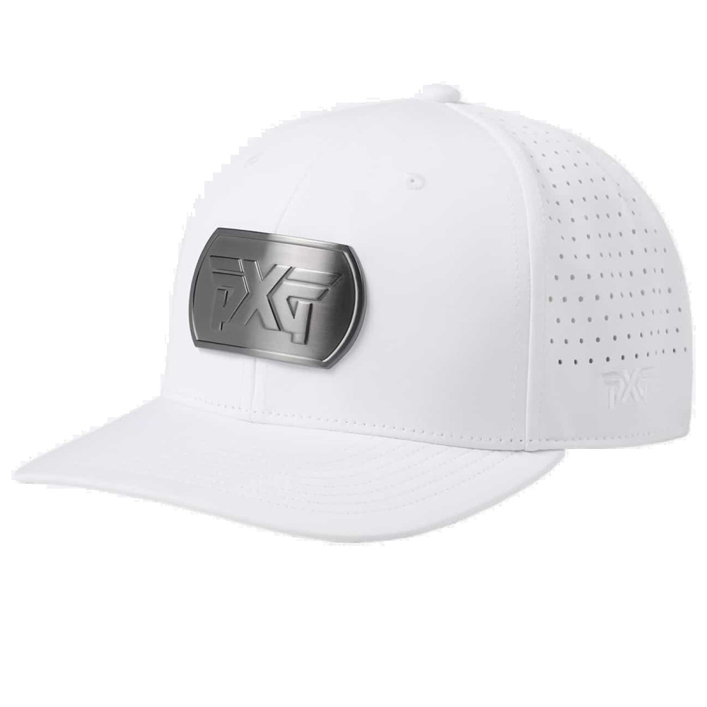 Dog Tag Structured Low Crown Snapback white-black chrome P22-A1000_4