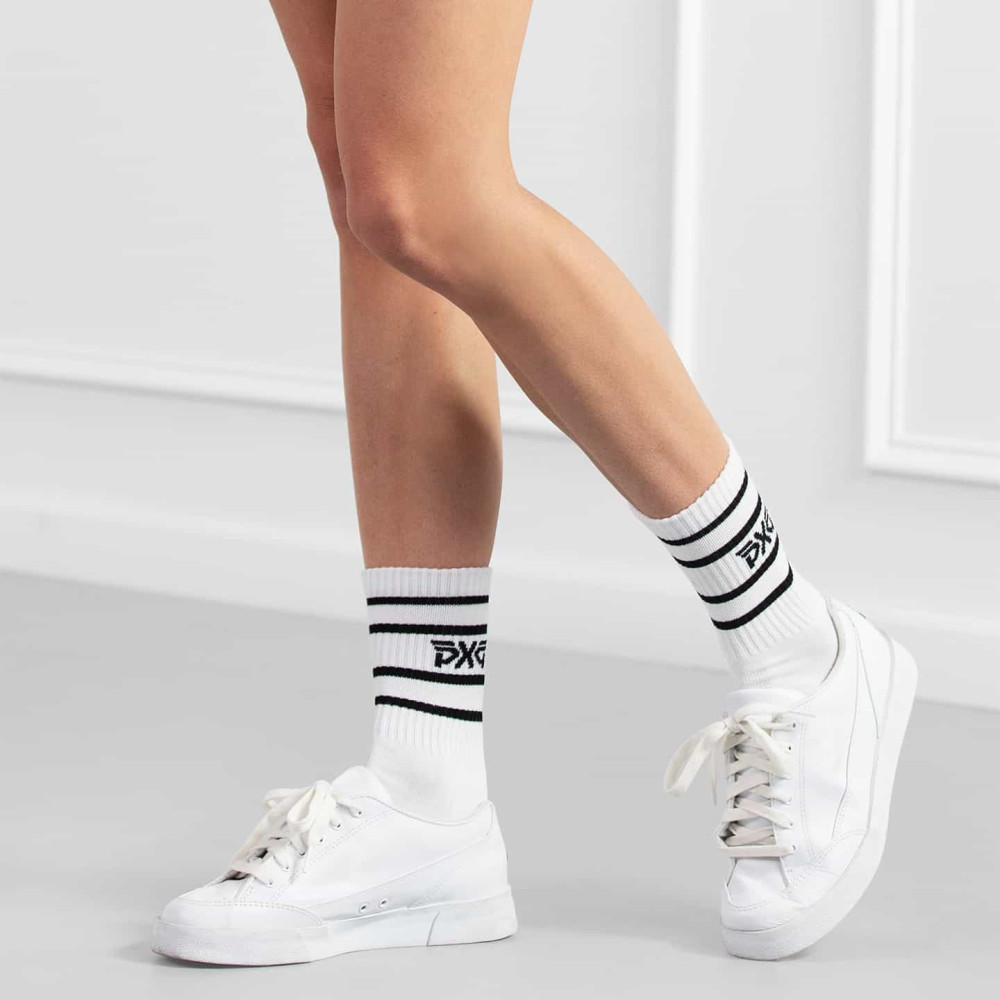 Men's Stripe Crew Socks white P22-O2001_2