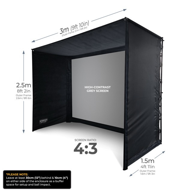 Golf Enclosure Grey 3 x 2.5 x 1.5 Mtr  Q09-A0221