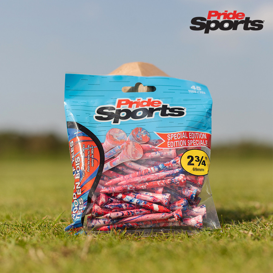 Novelty Wood Golf Tee "45 Tees" 2 3/4 Neon Pink/Black Paint Splatter 28-A0216_5