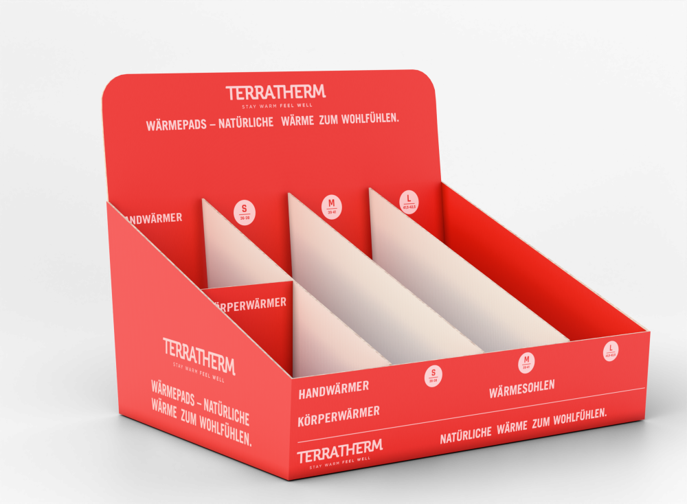 Counter display with 70 heat pads SS33-D0001