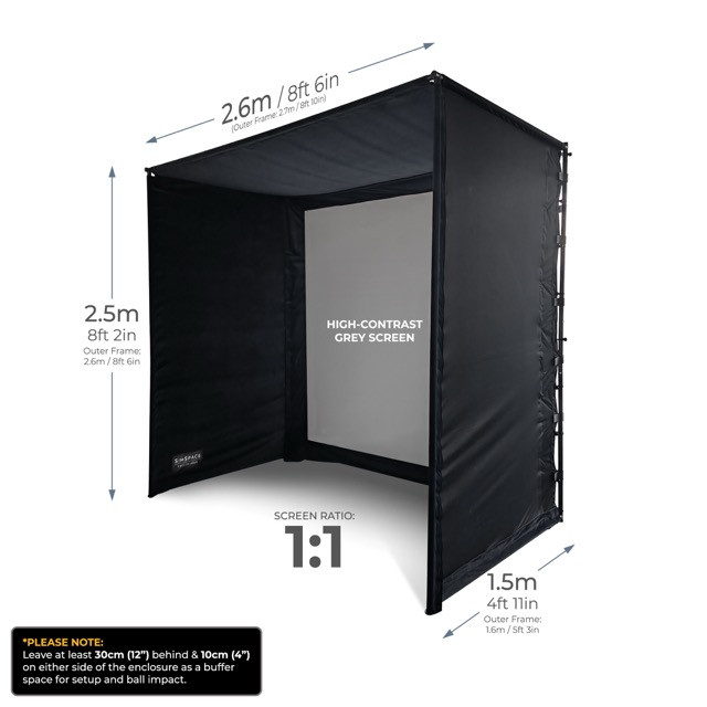 Golf Enclosure Grey 2.6 x 2.5 x 1.5 Mtr  Q09-A0220