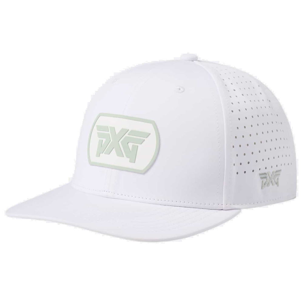 Dog Tag Structured Low Crown Snapback white-slite green P22-A1000_2