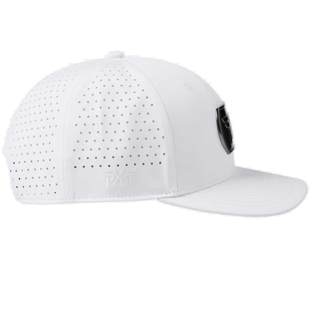 Dog Tag Structured Low Crown Snapback white-black chrome P22-A1000_4