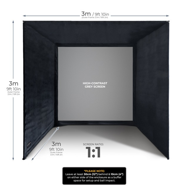 Golf Enclos Grey 3 x 3 x 3 Mtr  Q09-A0223